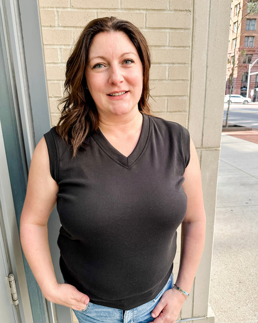 Sleeveless Knit Vest Top