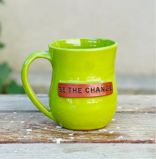 Be the Change Mug - Lime Green