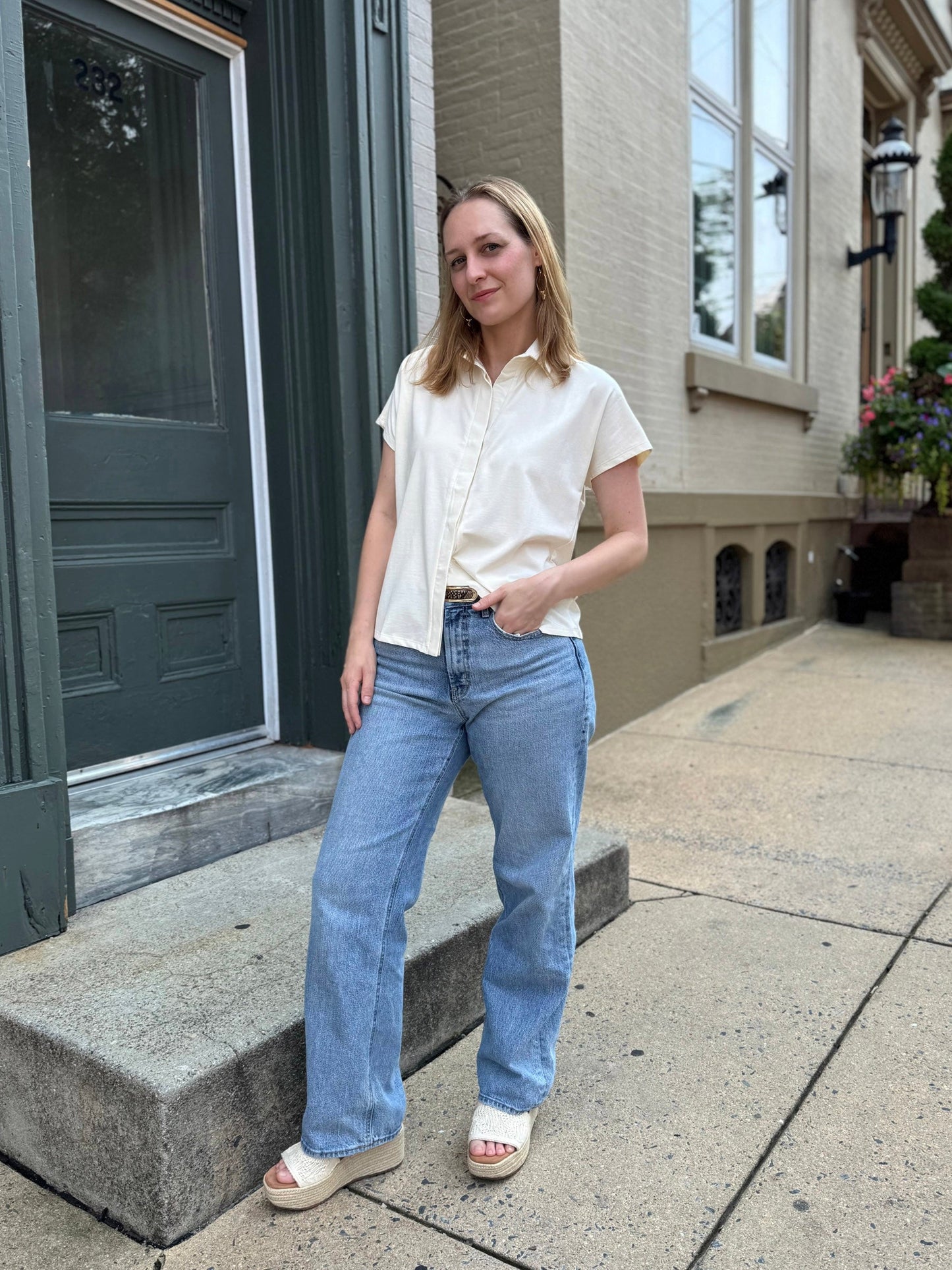 SAMARIA top in Chalk