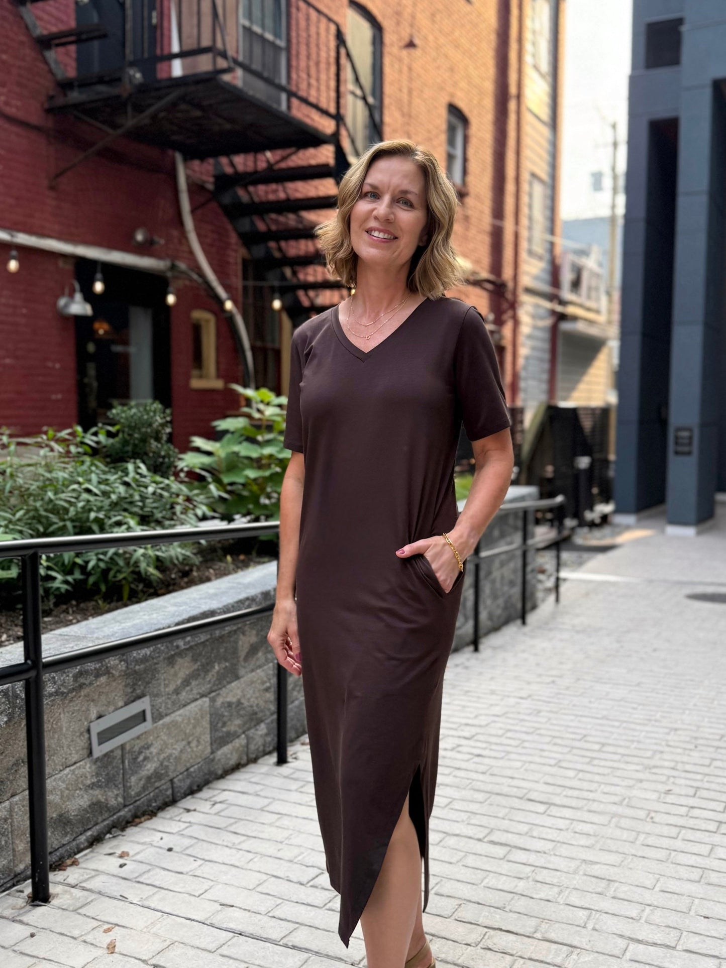 PALOMA dress in Ebony Brown