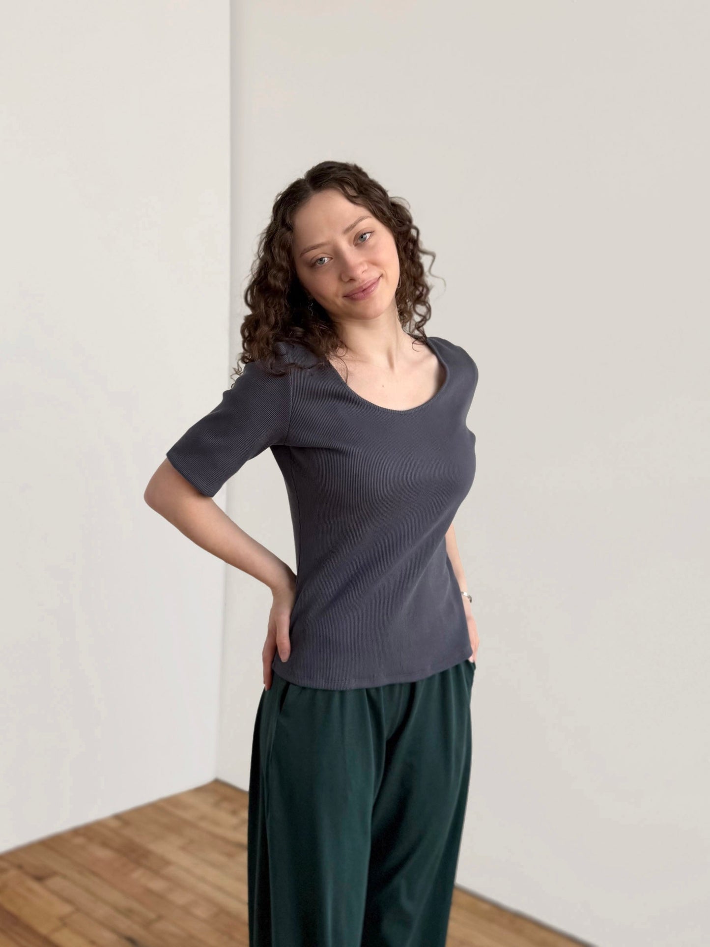 ANDRI jersey pants in Deep Pine