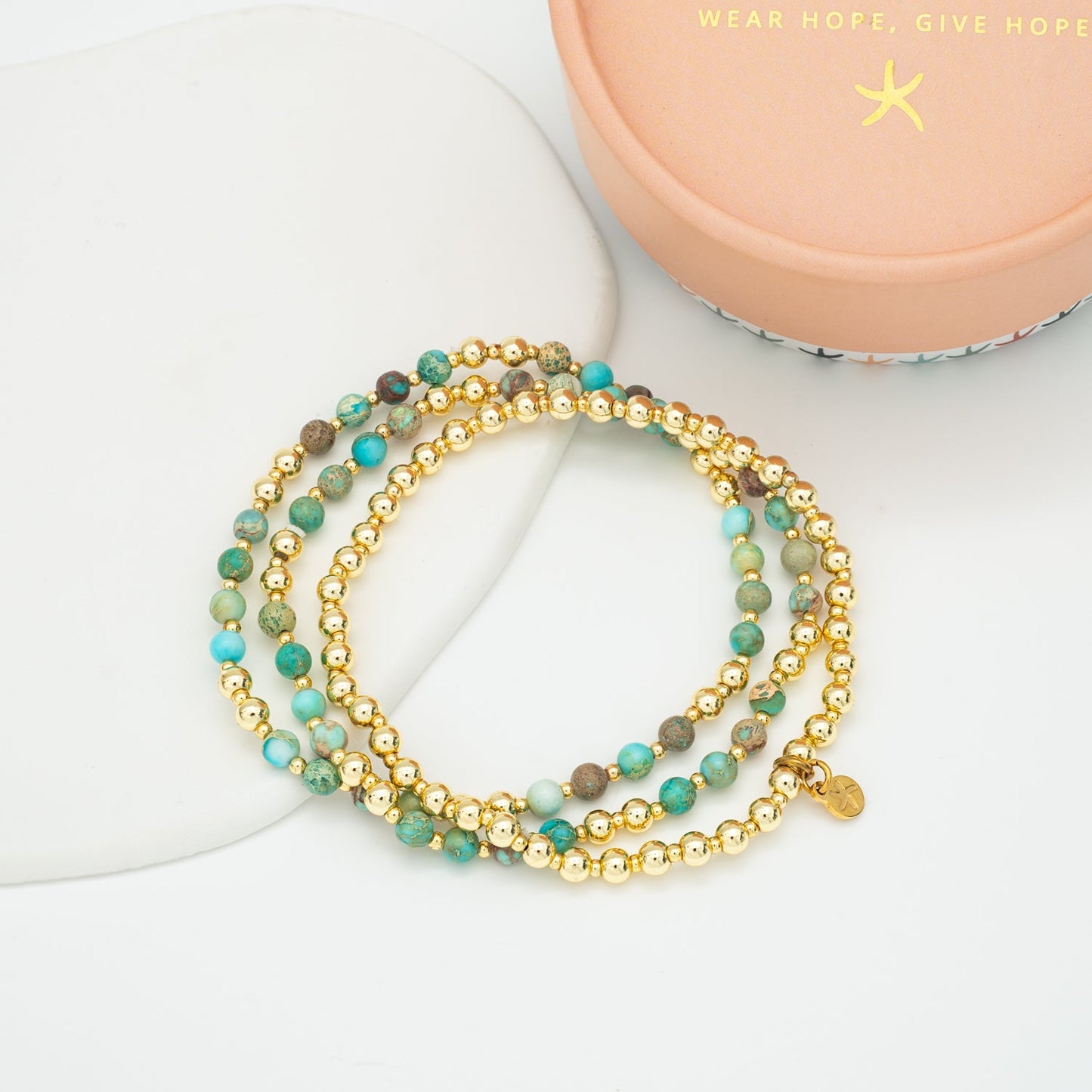Light We Carry Bracelet Set in Turquoise
