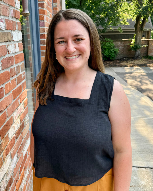 Sleeveless Square Neck Top