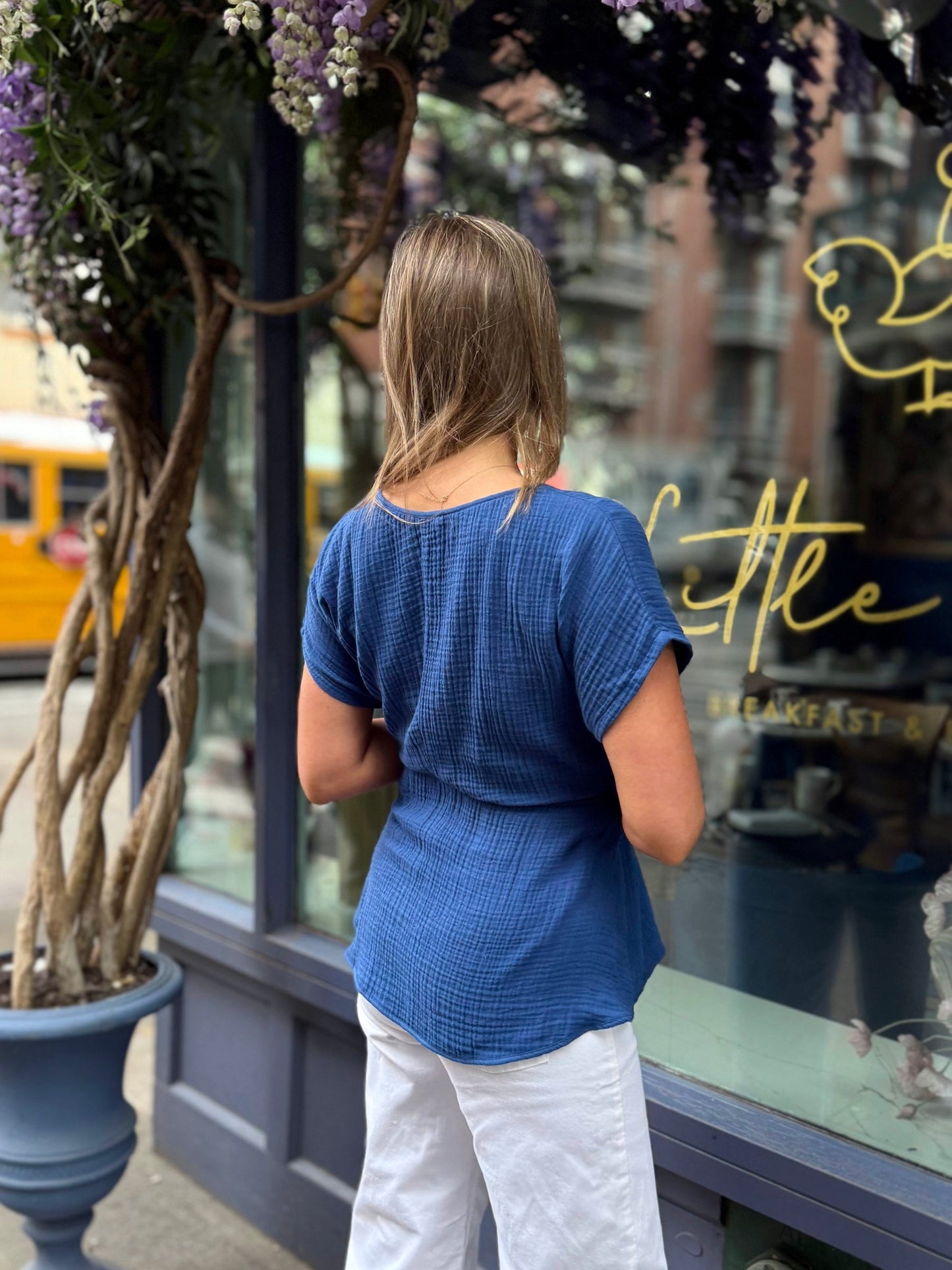JOVIE top in Bluebird