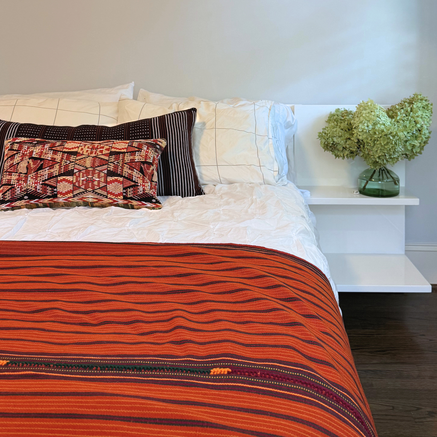 Huipil & Hemp Throw Pillow Cover