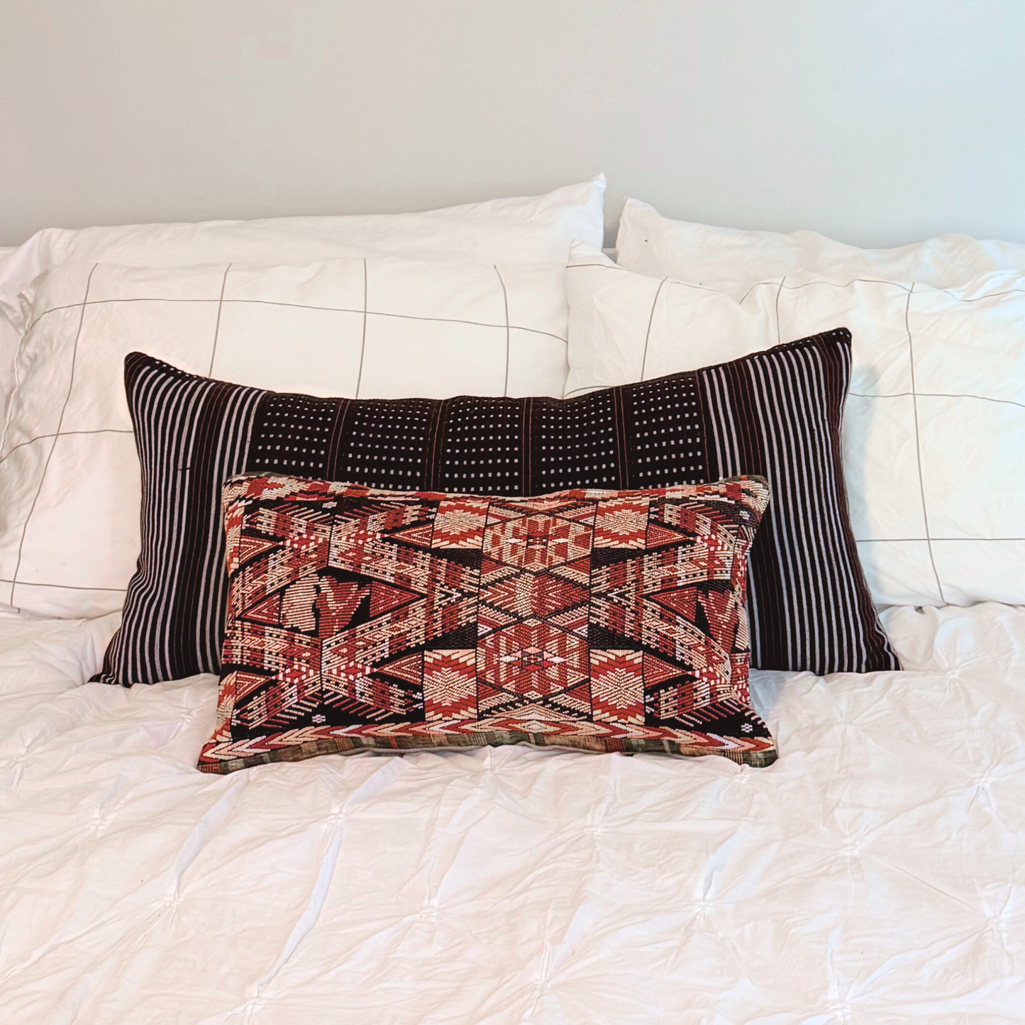 Huipil & Hemp Throw Pillow Cover
