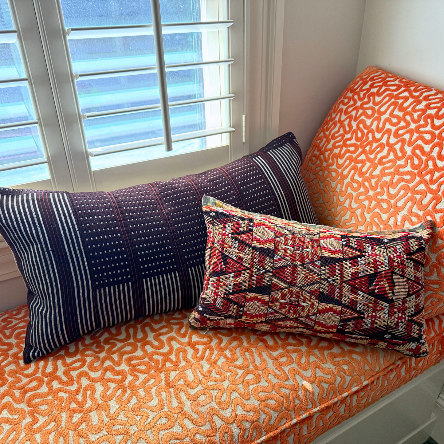 Huipil & Hemp Throw Pillow Cover