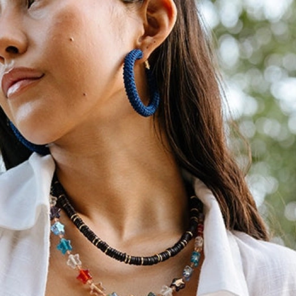Azul Crochet Hoops