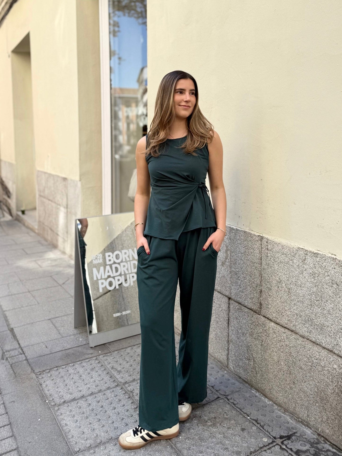 ANDRI jersey pants in Deep Pine