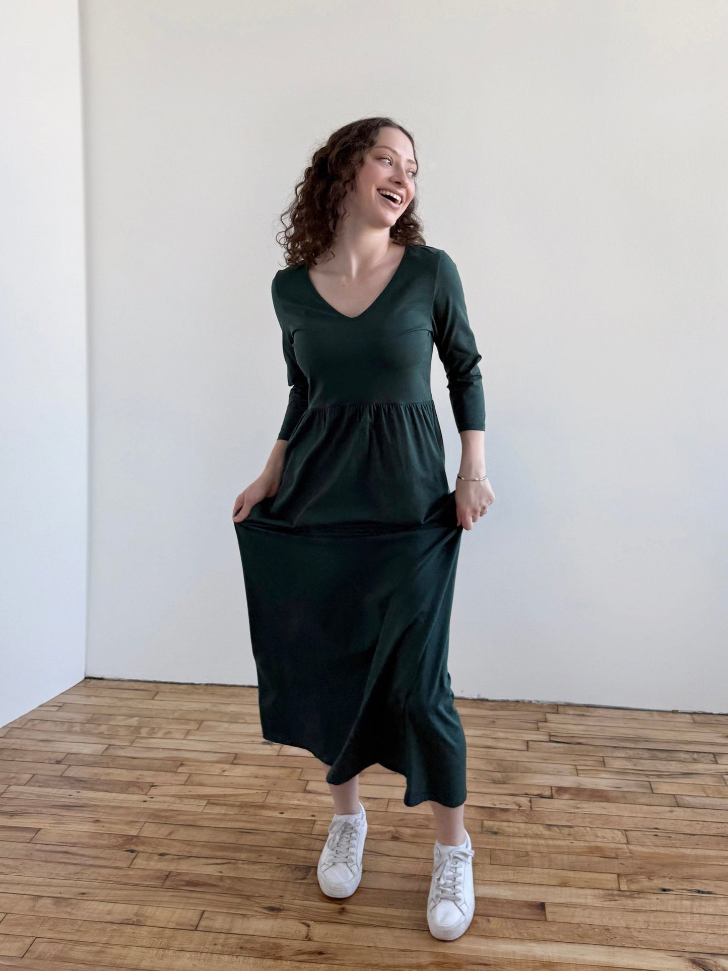 BRIE maxi dress in Deep Pine