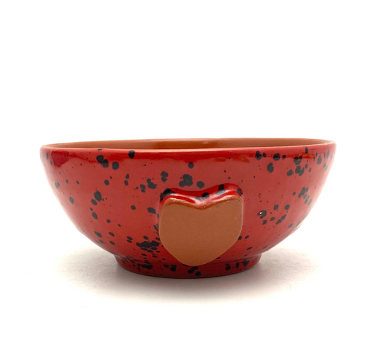 Calliope Heart Ice-Cream Bowls - Ladybug Red