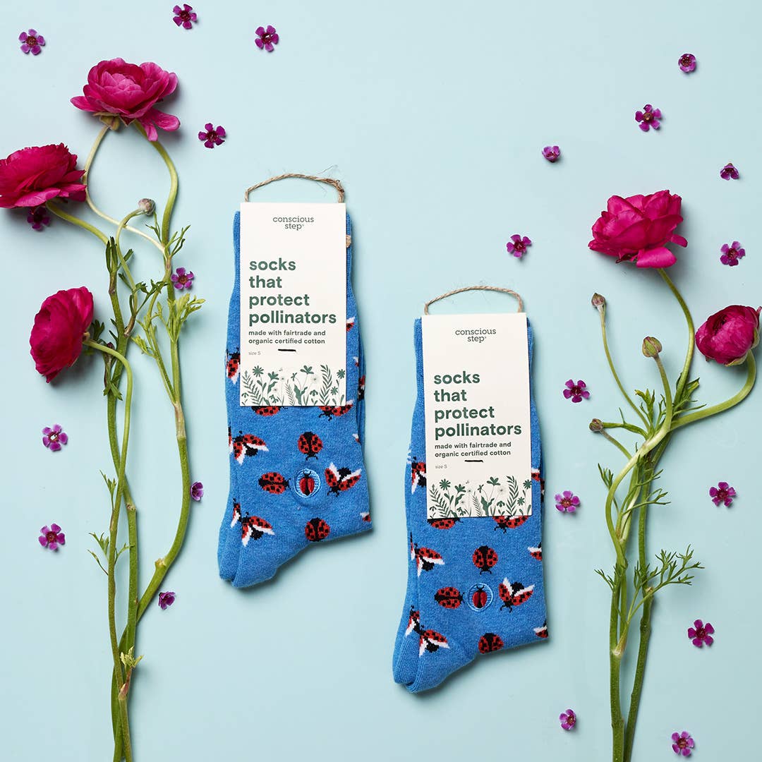 Socks that Protect Pollinators | Blue Ladybugs