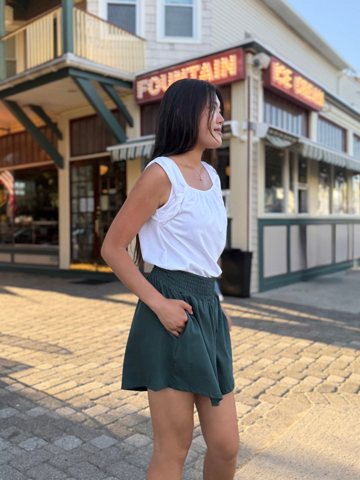 CORINNE skort in Deep Pine