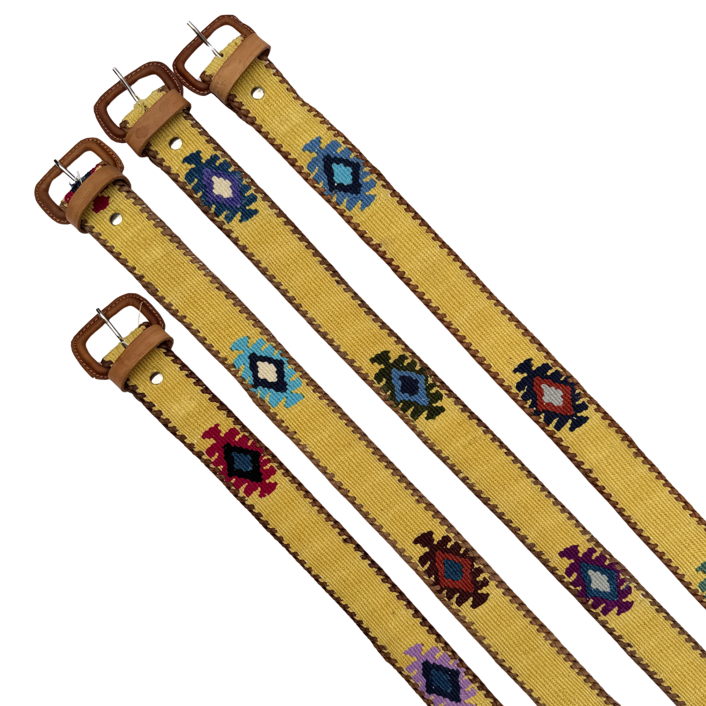 Butter Yellow Handwoven Guatemalan Whip-Stitched Belt