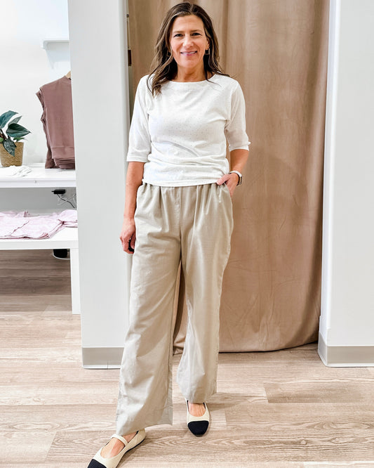 Pull-On Linen Pant