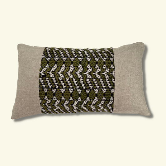 Huipil & Hemp Throw Pillow Cover