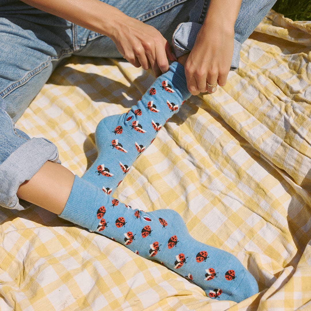 Socks that Protect Pollinators | Blue Ladybugs