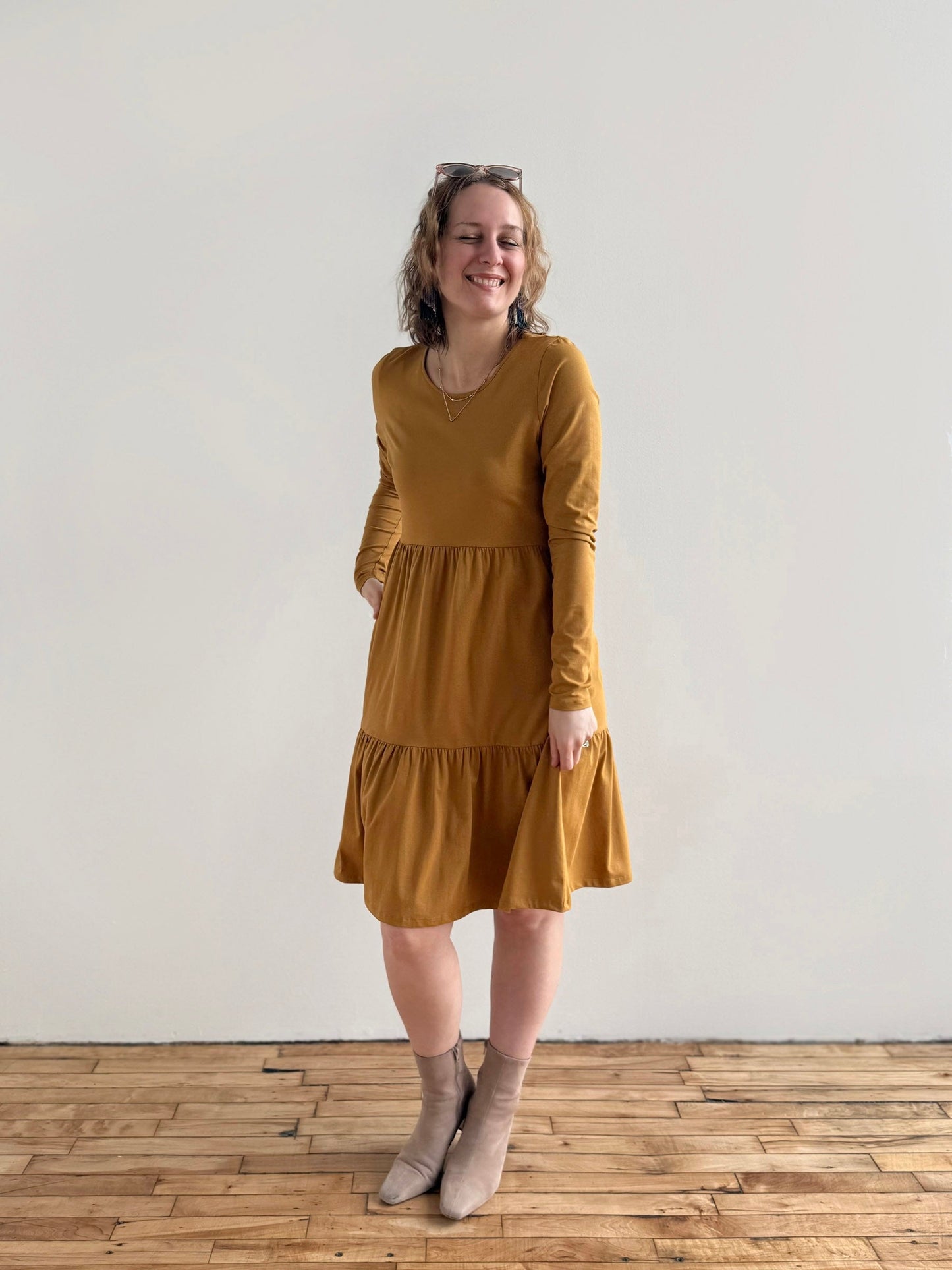 MAISIE dress in Light Amber