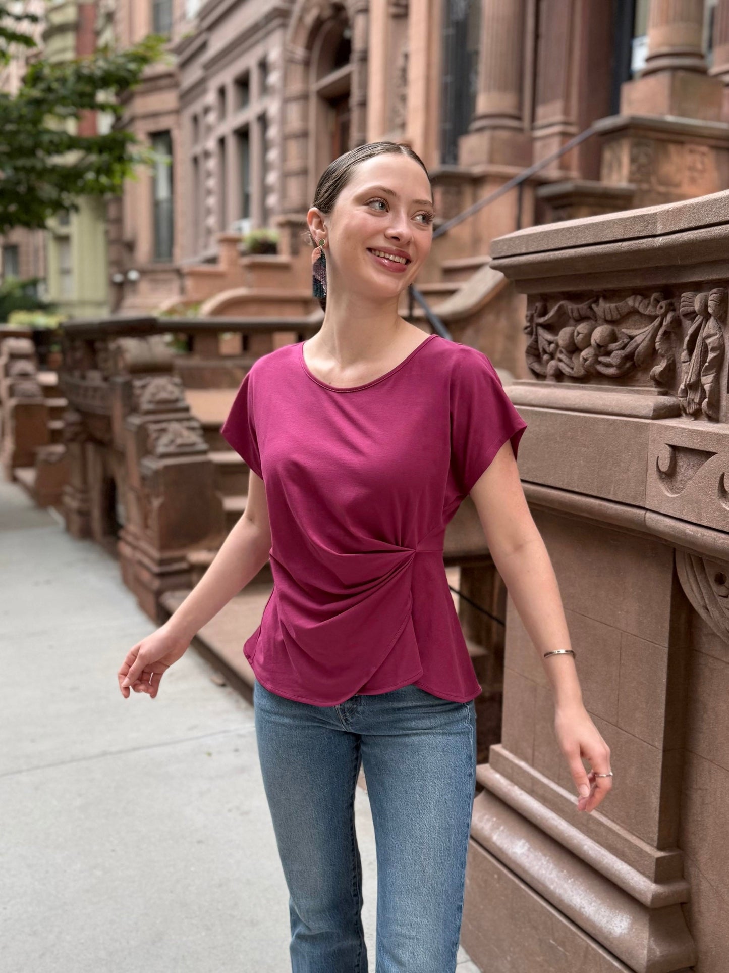 KEIRA top in Deep Berry