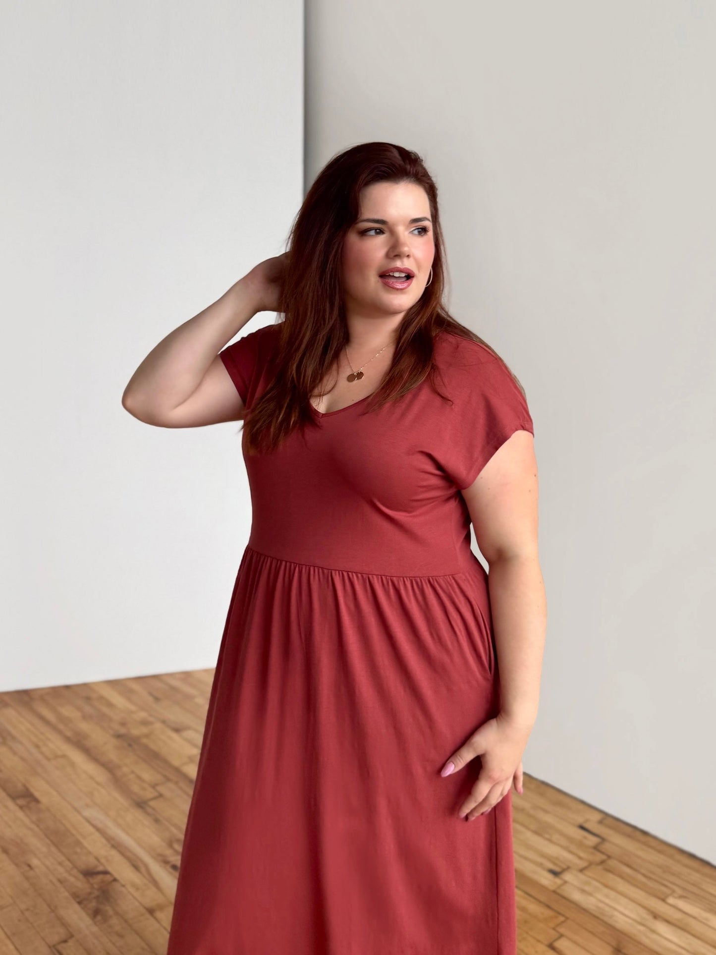 DINAH dress in Earthy Red ONLY $49 UNTIL SUNDAY