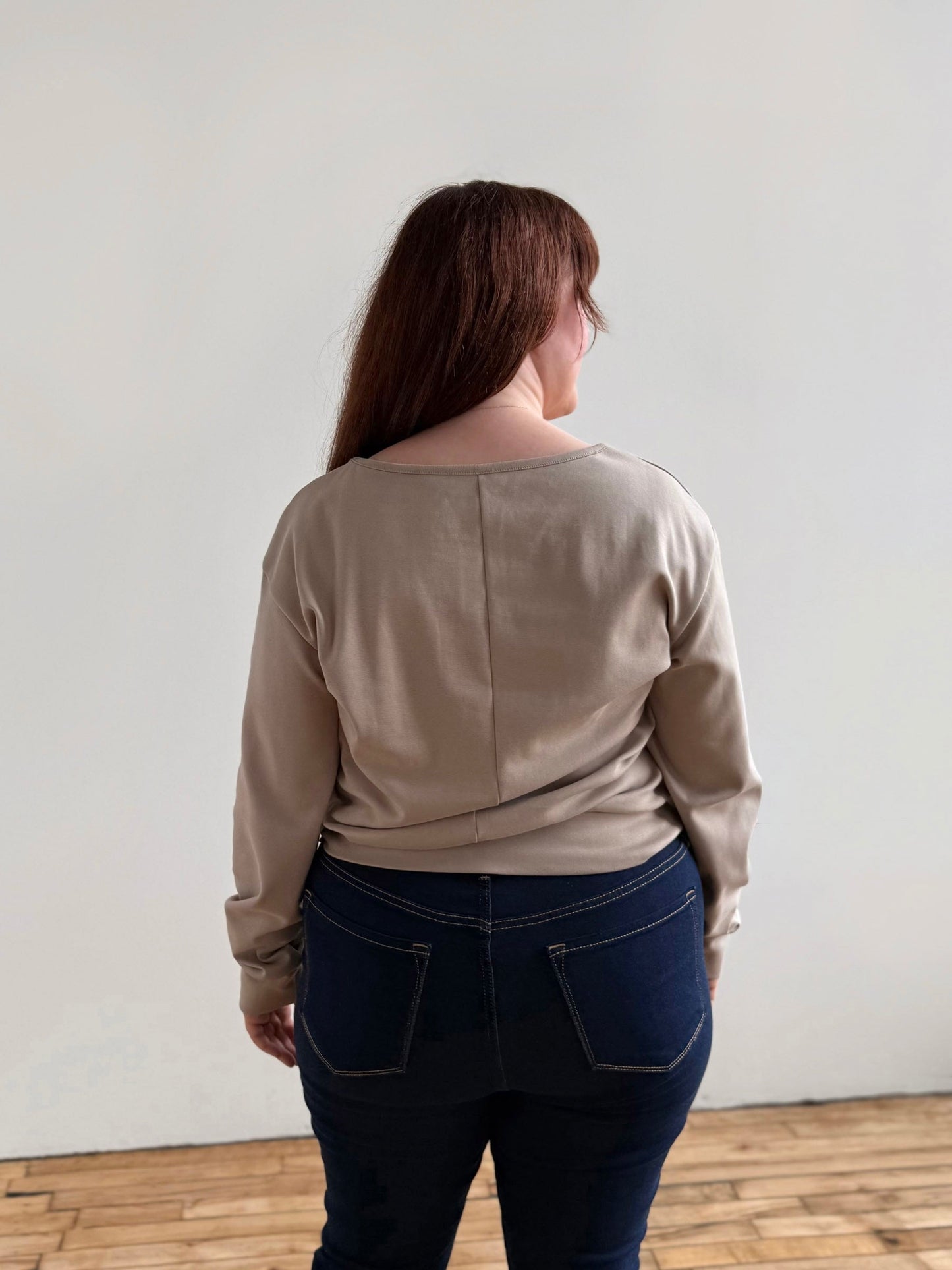 PERCY heavy knit top in Desert Sand