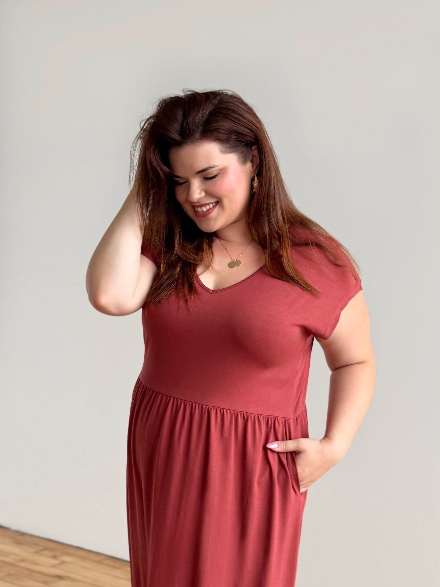 DINAH dress in Earthy Red ONLY $49 UNTIL SUNDAY