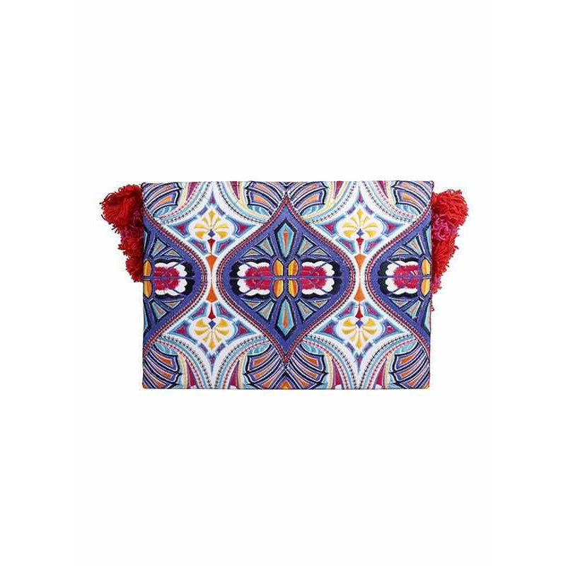Embroidered Multi Tassel Envelope Clutch Bag - Thailand