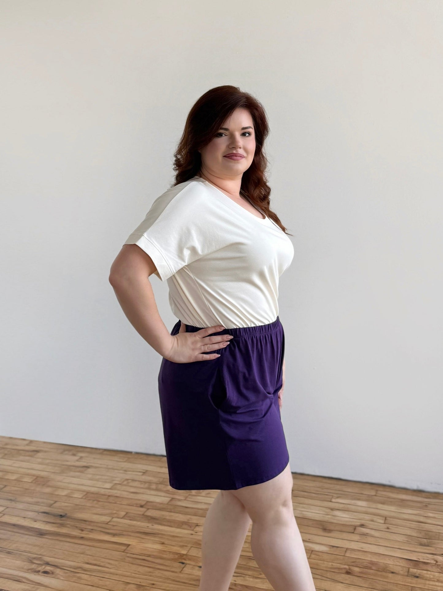 ANDRI jersey shorts in Midnight Dahlia