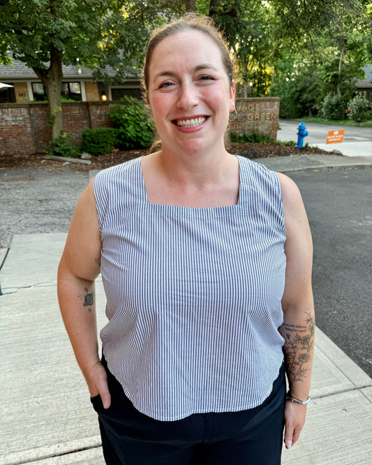 Sleeveless Square Neck Top