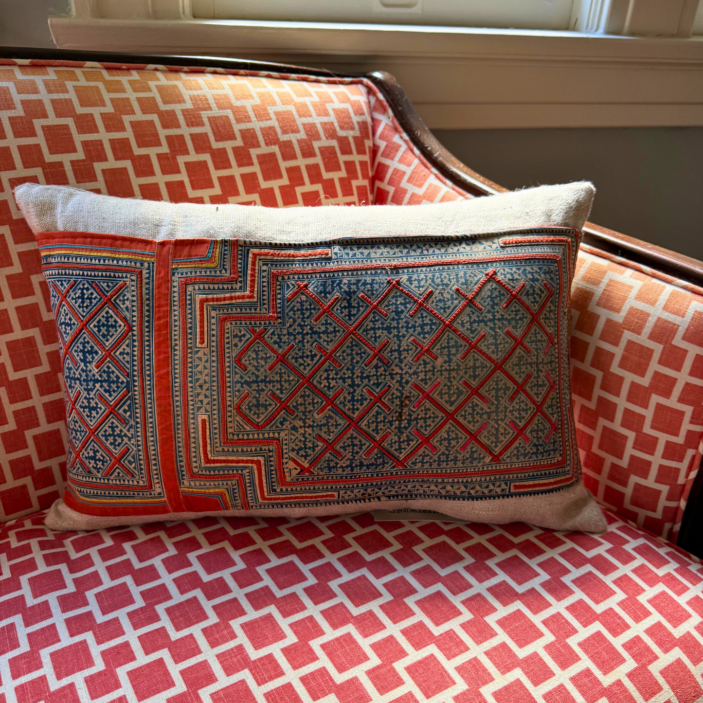 Hmong & Hemp Throw Pillow Cover