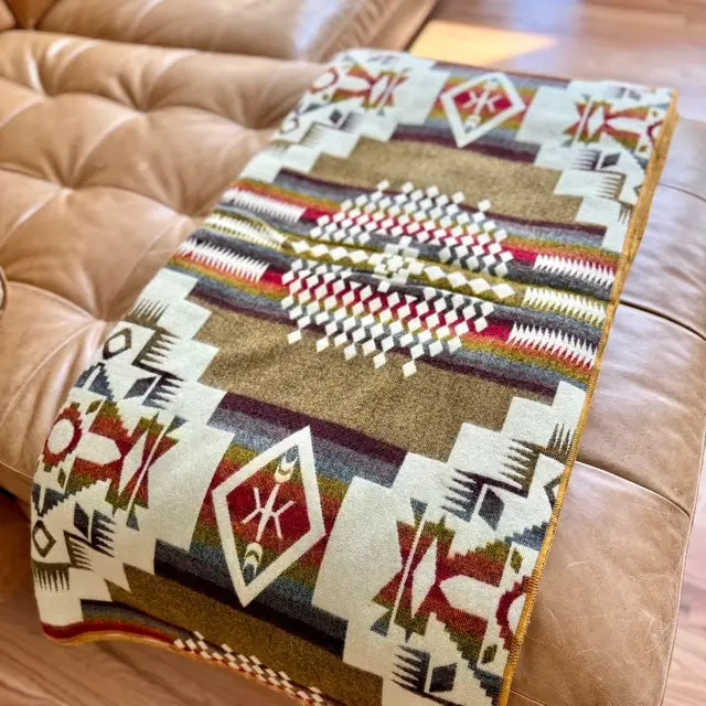 Andean Alpaca Wool Blanket - Sandstone