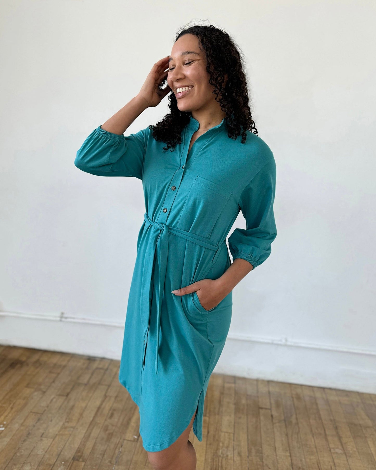 MILLIE dress in Marine Teal