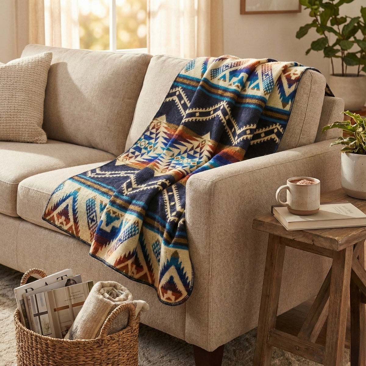 Andean Alpaca Wool Blanket - Rio