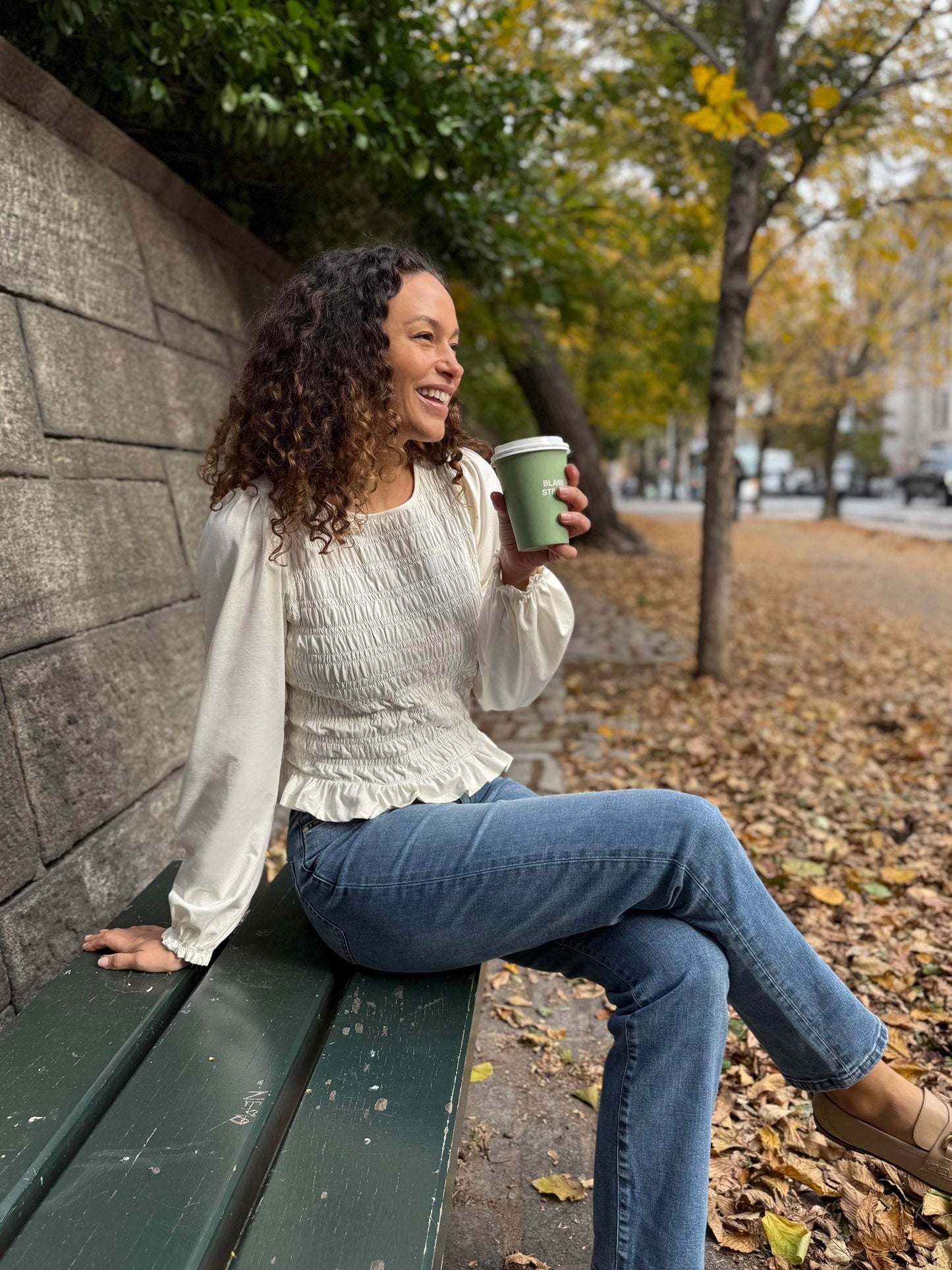 CAECILIA top in Light Ivory