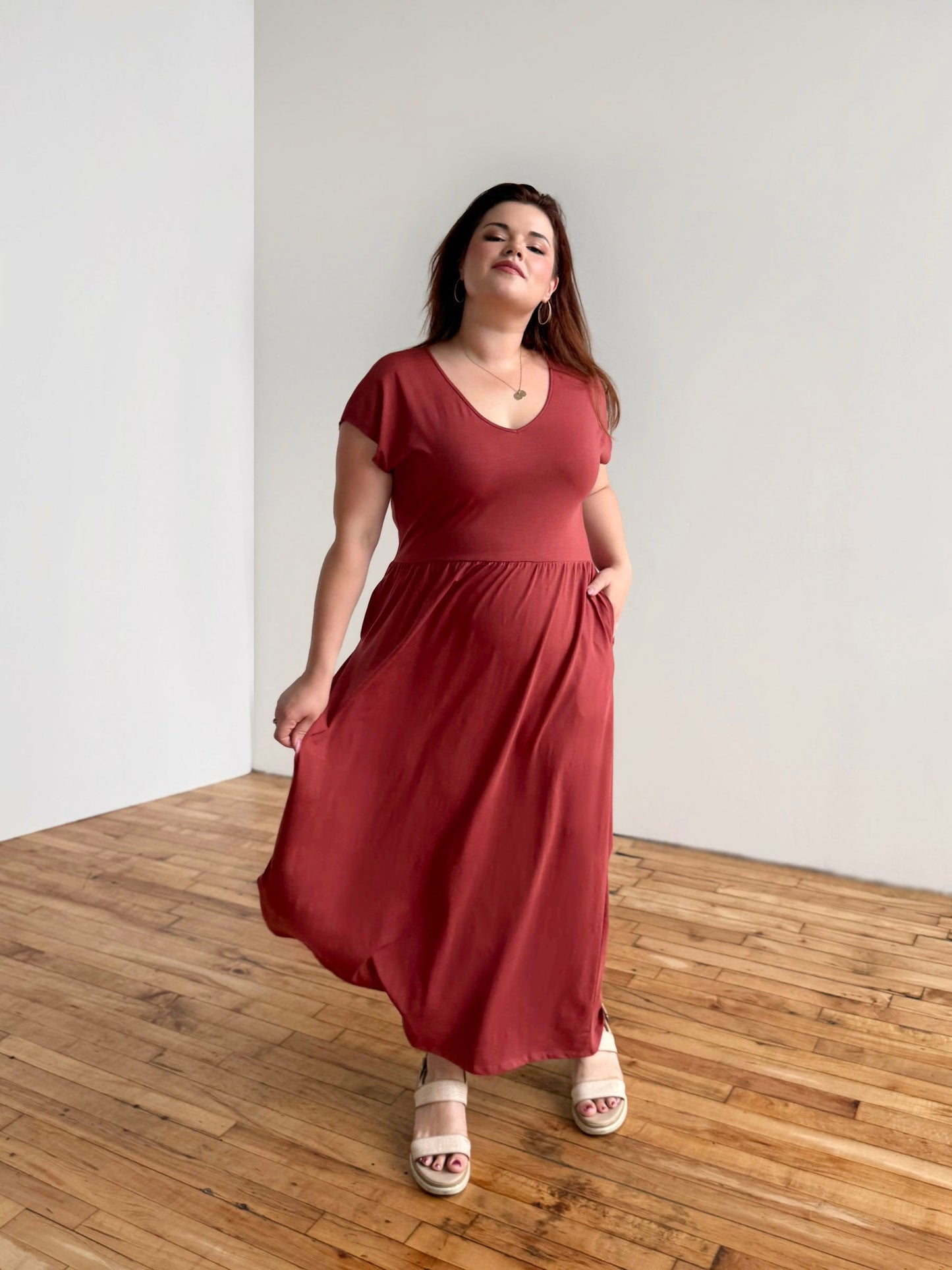 DINAH dress in Earthy Red ONLY $49 UNTIL SUNDAY