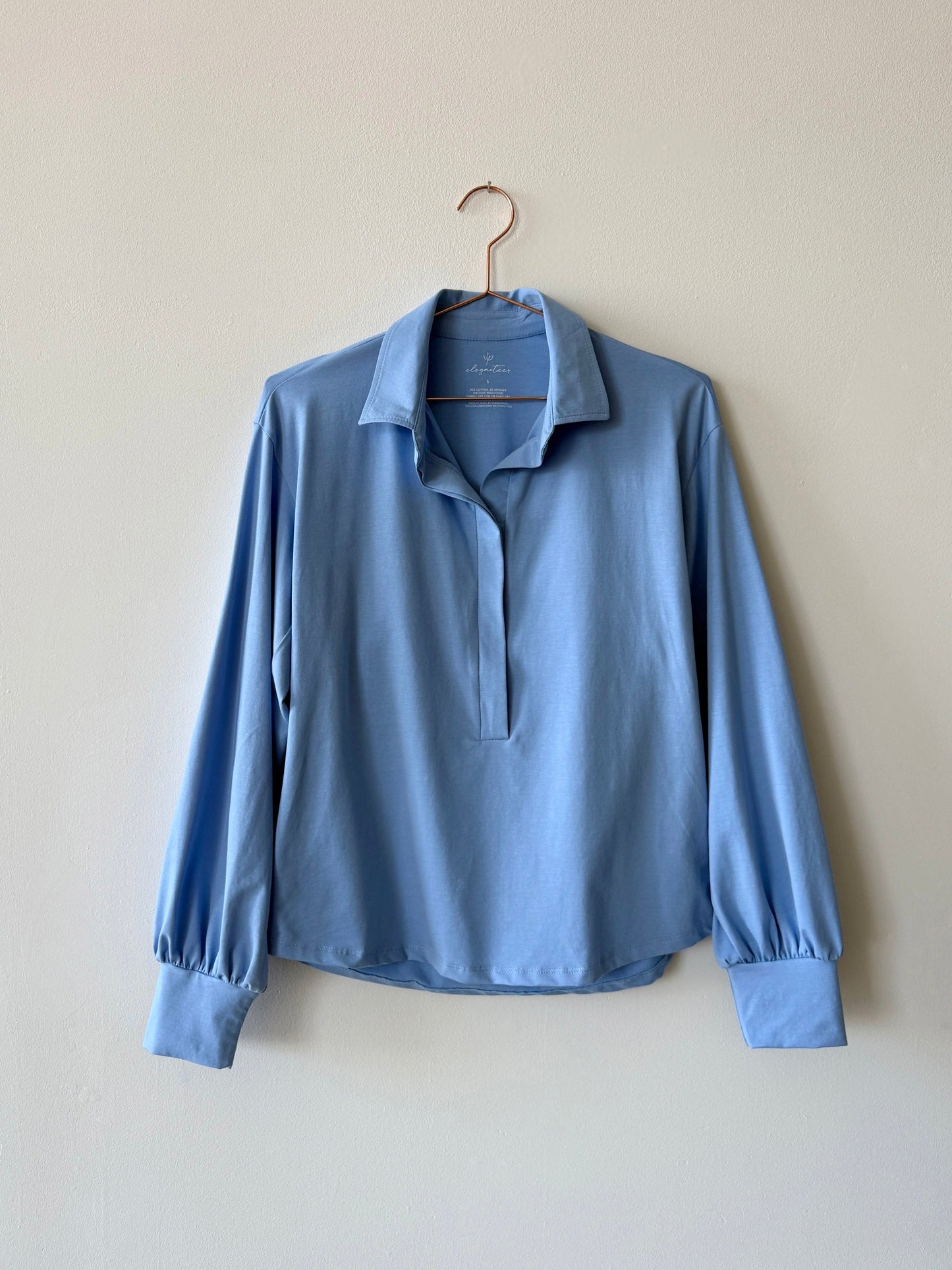 KAILYN jersey top in Light Cornflower