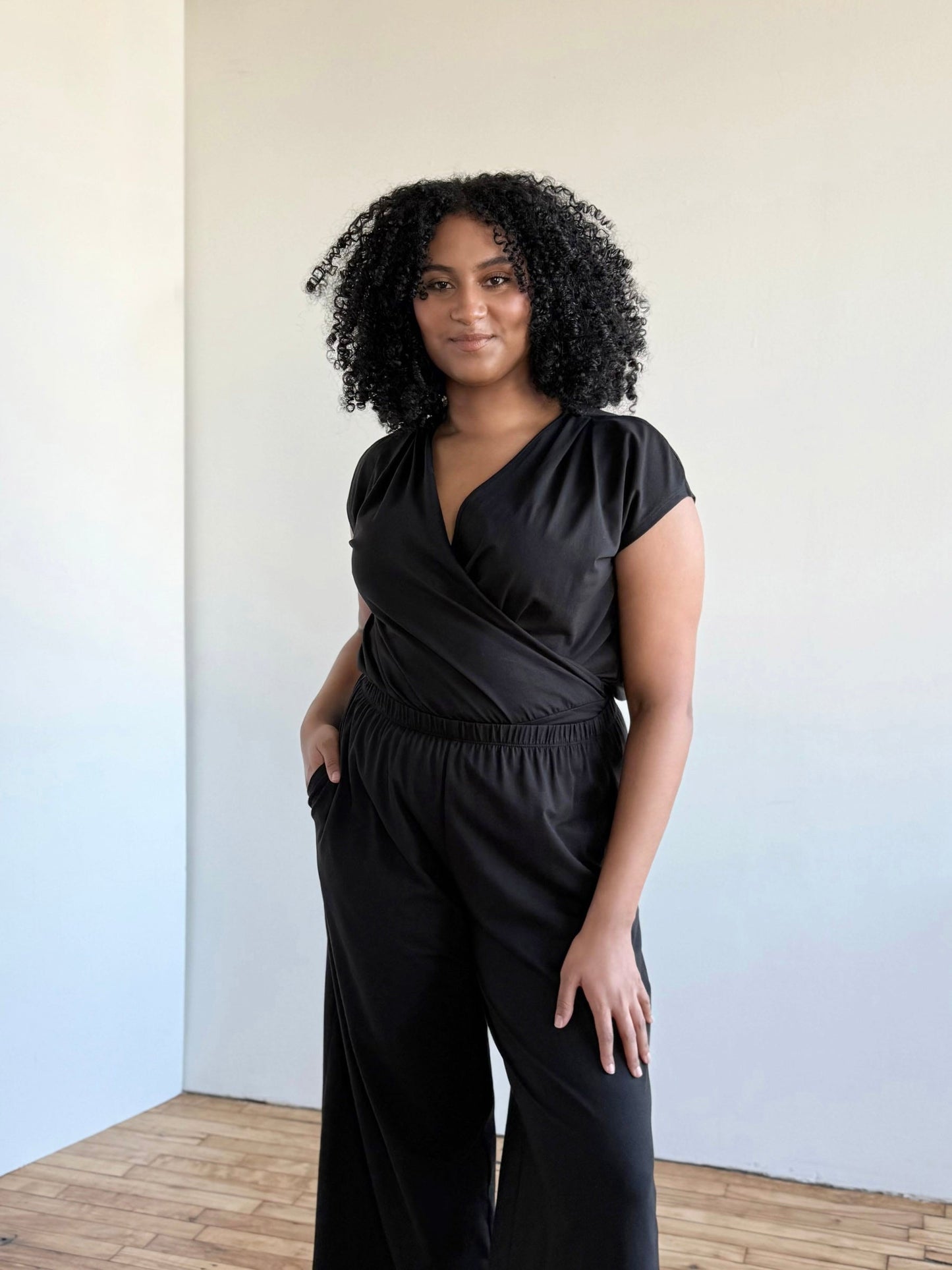 ANDRI jersey pants in Black