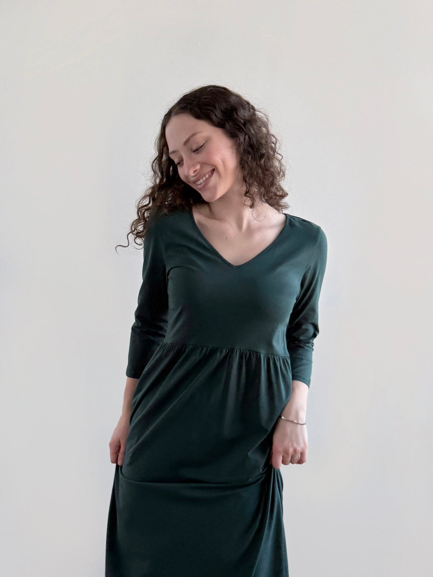 BRIE maxi dress in Deep Pine