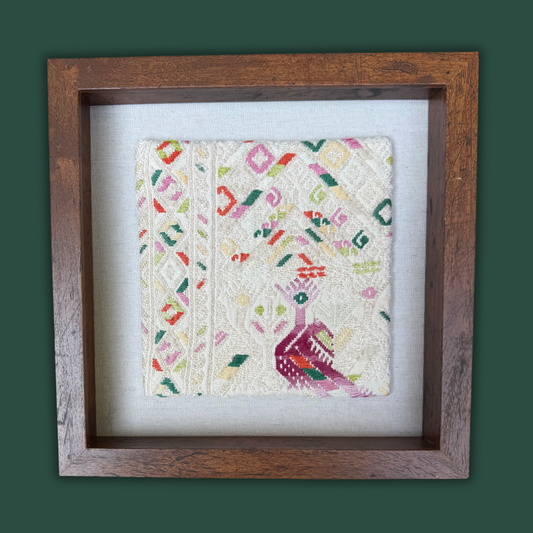 Framed Handwoven Textile (Walnut Frame)