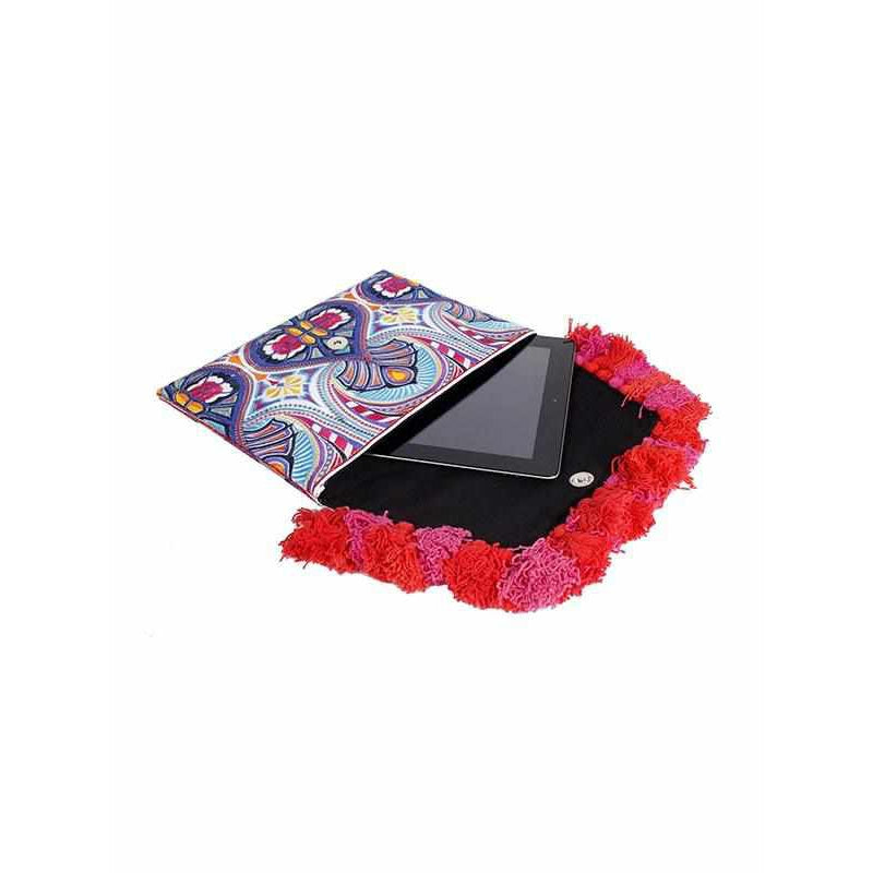 Embroidered Multi Tassel Envelope Clutch Bag - Thailand