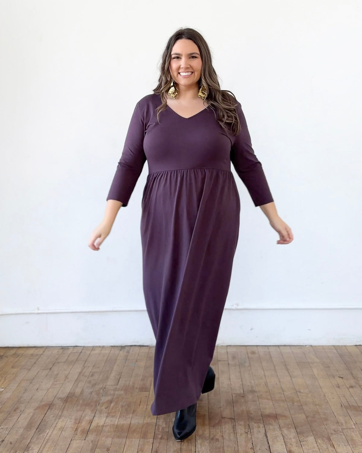 BRIE Maxi Dress in Plum