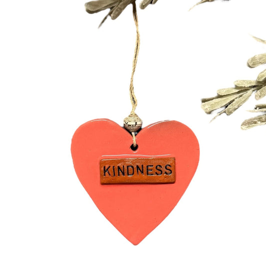 Ceramic Heart Ornament - Kindness