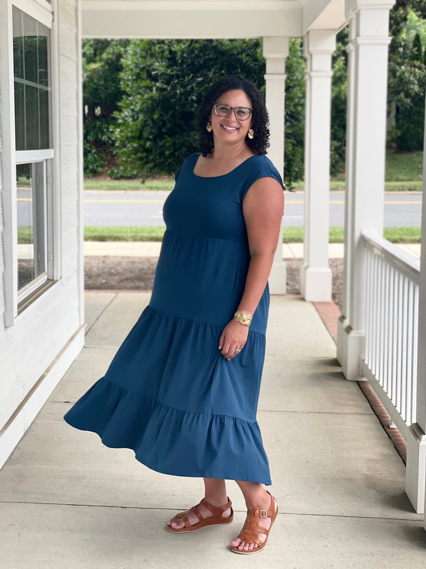 DARCY dress in Atlantic Blue