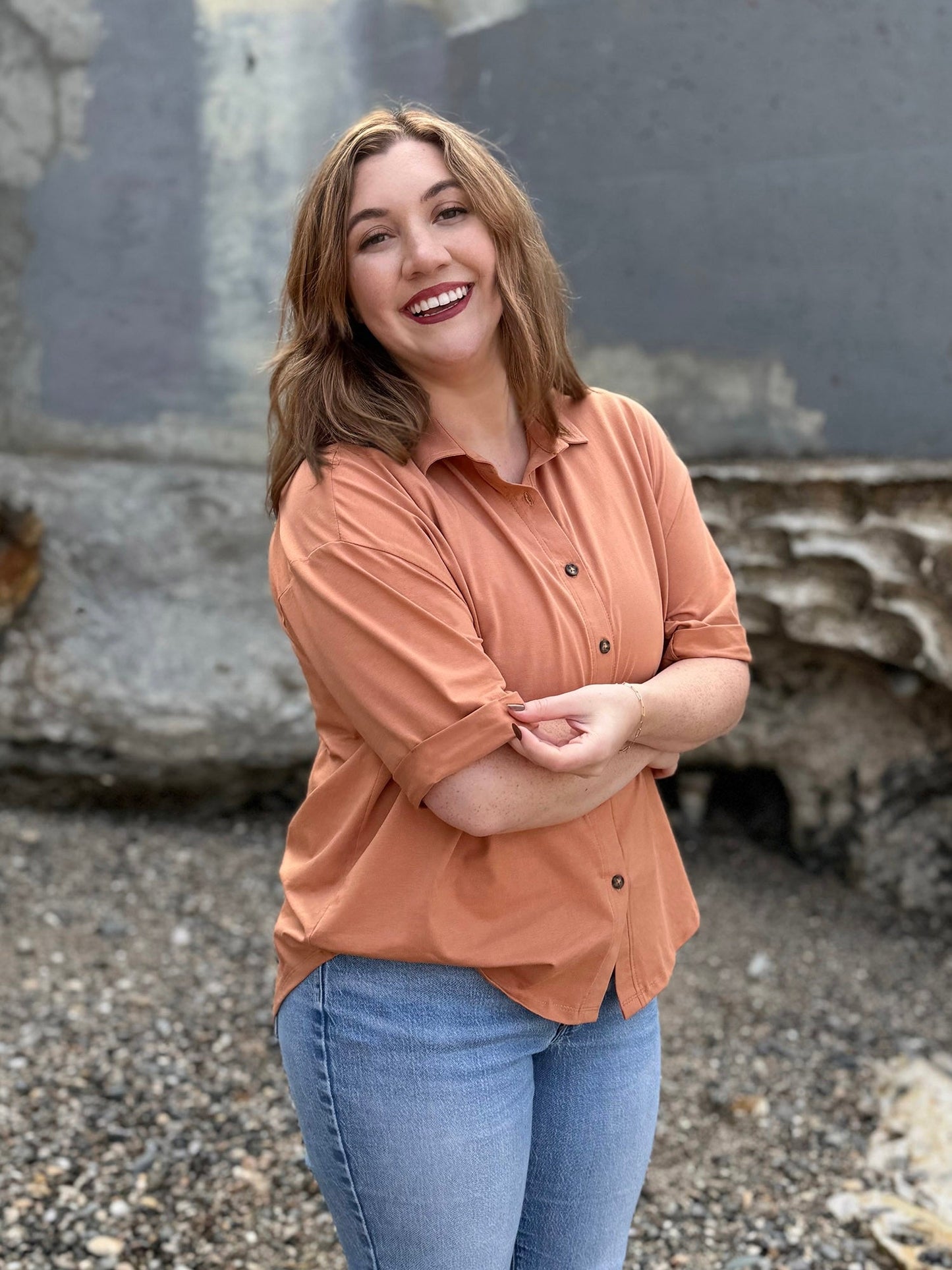 MELROSE top in Italian Clay