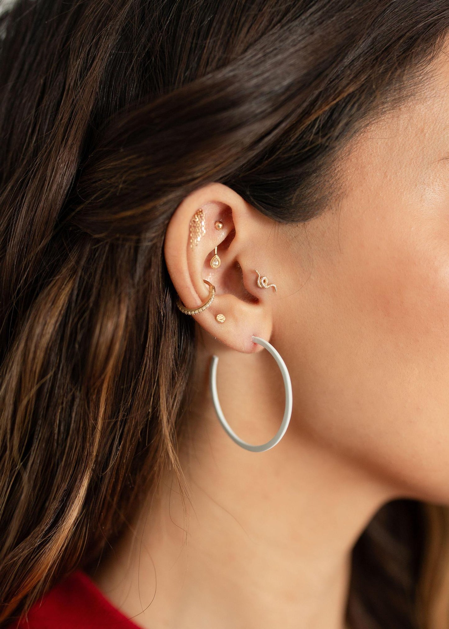 White | Medium Game Day Hoops