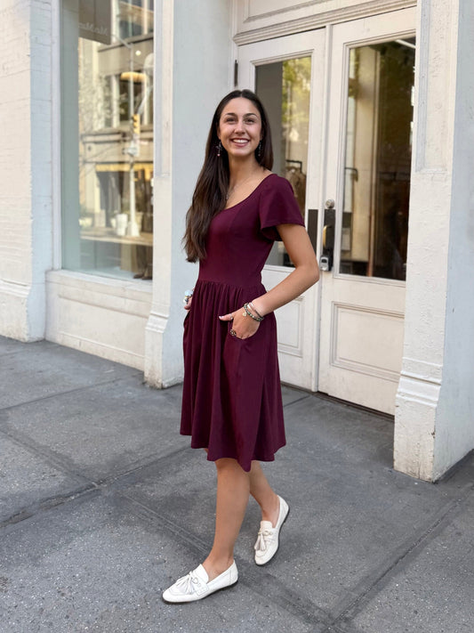 RAZELE dress in Merlot