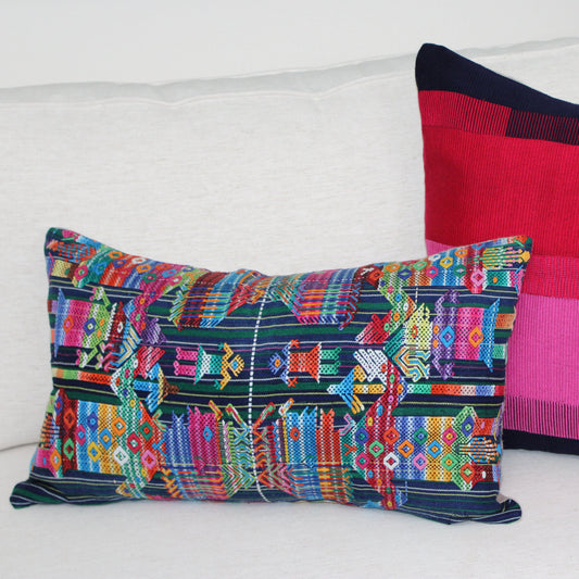 Huipil & Hemp Throw Pillow Cover