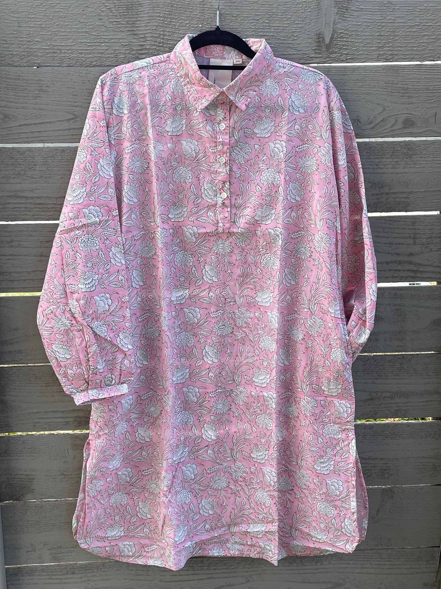 Good Boyfriend ShirtDress - Floral Escape Tickled Pink/Olive