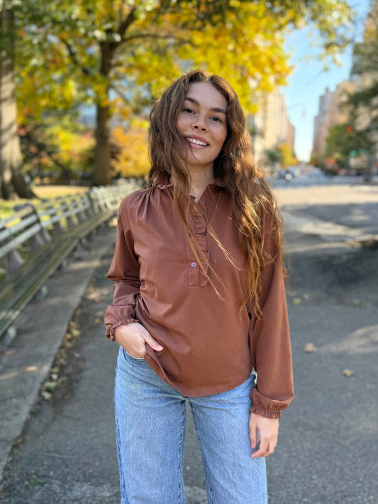 SEZANE top in Cacao Brown