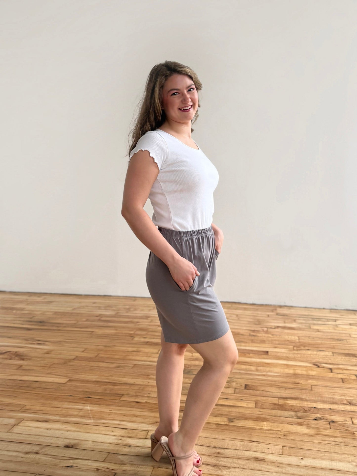 ANDRI jersey shorts in Circular Grey